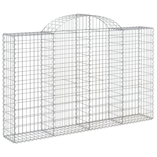 vidaXL Coșuri gabion arcuite 25 buc. 200x30x120/140 cm fier galvanizat