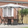 vidaXL Parasol Roma Bej 286 x 285 x 265 cm Poliester și Aluminiu
