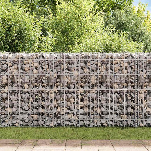 vidaXL Perete gabion, oțel galvanizat, 450 x 30 x 100 cm