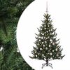 vidaXL Brad de Crăciun artificial cu glob 120 cm 150 LED-uri Alb cald