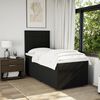 vidaXL Pat box spring cu saltea, negru, 100x200 cm, textil