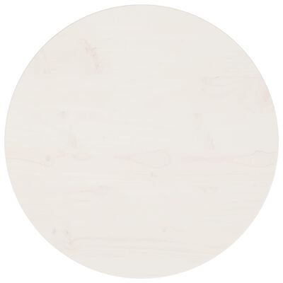 vidaXL Blat de masă, alb, Ø50x2,5 cm, lemn masiv de pin