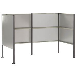 vidaXL Ecran pentru coș de gunoi 167 x 85 x 113 cm Oţel inoxidabil