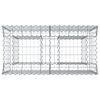 vidaXL Pat ridicat din gabion Argintiu 100 x 50 x 80 cm