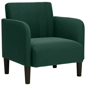 vidaXL Canapea Scaun cu cotiere Verde Inchis 54 cm Catifea