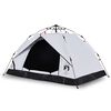 vidaXL Cort de camping 2 persoane, alb opac, setare rapidă, țesătură