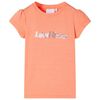 Tricou pentru copii cu m&acirc;neci scurte, portocaliu neon, 128