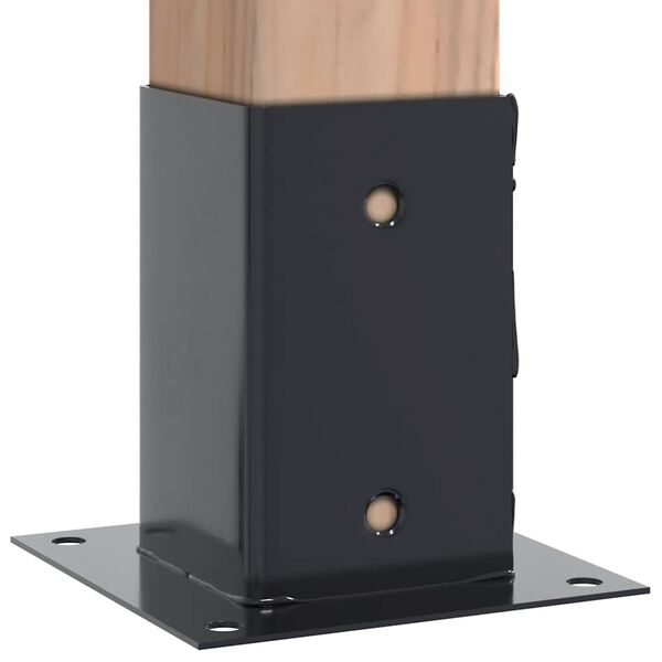 vidaXL Baze de st&acirc;lp pătrate 12 buc Antracit Oțel acoperit cu pulbere