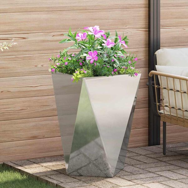 vidaXL Jardinieră 2 pcs Argintiu 50 x 50 x 75 cm Oțel Galvanizat