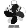 vidaXL Ventilator de sobă cu alimentare termică, 4 palete, negru