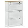 vidaXL Dulap pentru pantofi cu sertar Corona Alb 99 x 32 x 138 cm