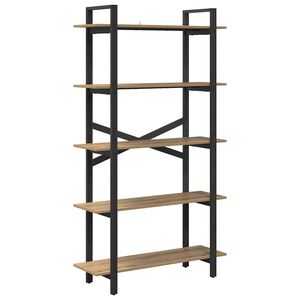 vidaXL Raft pentru cărți 5 niveluri 100 x 33,5 x 178 cm Lemn prelucrat