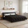 vidaXL Duvet complet pe tot parcursul anului Patos Negru 220 x 240 cm