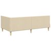 vidaXL Cadru de pat colțar cu headboard Crem 90 cm x 200 cm Catifea