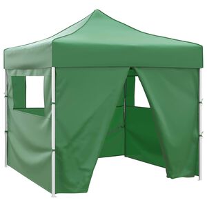 vidaXL Cort pentru Petreceri 291 x 291 x 315 cm Verde Material Oxford