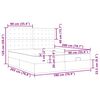 vidaXL Cadru de pat otoman cu saltele, catifea verde închis 180x200cm