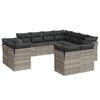 vidaXL Set canapele de grădină cu perne, 11 piese, gri, poliratan