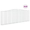 vidaXL Coșuri gabion arcuite 20 buc. 400x30x140/160 cm fier galvanizat