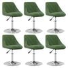 vidaXL Scaune de sufragerie pivotante 6 buc, verde &icirc;nchis, catifea