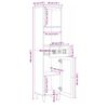 vidaXL Dulap de Baie natural 38 x 33 x 160 cm Lemn de mango solid