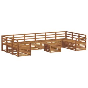 vidaXL Set de canapele de exterior 11 buc. natural