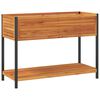 vidaXL Jardinieră grădină cu raft 110x45x80cm lemn masiv acacia/oțel