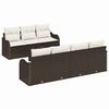 vidaXL Set de canapele pentru grădină Maro 55 x 55 x 37 cm poliratan