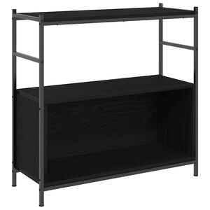 vidaXL Raft pentru cărți 80 x 30 x 78,5 cm Lemn prelucrat Stejar Negru
