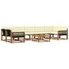 vidaXL Set de canapele de exterior 8 buc. Natural și Crem