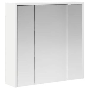 vidaXL Dulap cu oglindă pentru baie Alb 63,5 x 16 x 62,5 cm