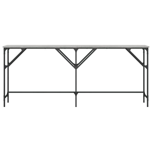 vidaXL Măsuță consolă, gri sonoma, 180x29x75 cm, lemn prelucrat