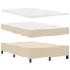 vidaXL Pat cu arcuri cu saltea cu headboard Crem 120 x 200 cm țesătură