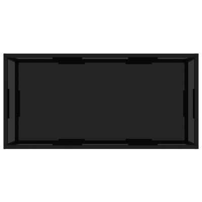 vidaXL Măsuță de cafea, negru, 100x50x35 cm, sticlă securizată