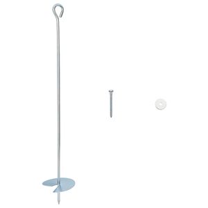 vidaXL Ancoră de Păm&acirc;nt 10 pcs Argintiu &Oslash;10 x 60 cm Metal Galvanizat