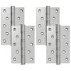 vidaXL Hinge 4 buc. 130 x 75 x 13 mm Argintiu Oțel