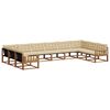 vidaXL Set de canapele de exterior 10 buc. Natural și Bej