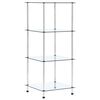 vidaXL Raft cu 4 niveluri transparent, 40x40x100 cm, sticlă securizată