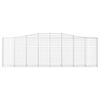 vidaXL Coș gabion arcuit 400x30x120/140 cm fier galvanizat
