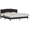 vidaXL Cadru de pat cu headboard Negru 180 x 200 cm Piele artificială