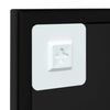 vidaXL Oglindă de perete, negru, 60x60 cm, metal