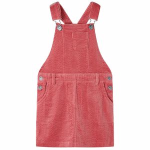 vidaXL Rochie salopetă pentru copii, velur, roz, 116