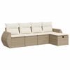 vidaXL Set canapele de grădină cu perne, 5 piese, bej, poliratan
