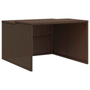 vidaXL Garaj pentru mașina de tuns iarba maro 86x90x52/57 cm poliratan