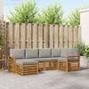 vidaXL Set canapea sectională cu pernă 6 pcs Gri natural și deschis