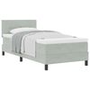 vidaXL Pat cu arcuri cu headboard Gri deschis 90 x 200 cm Catifea