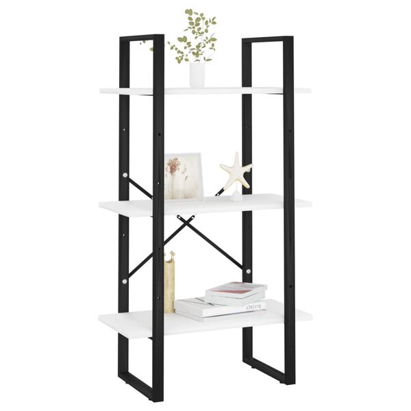 vidaXL Raft de depozitare, alb, 60x30x105 cm, PAL