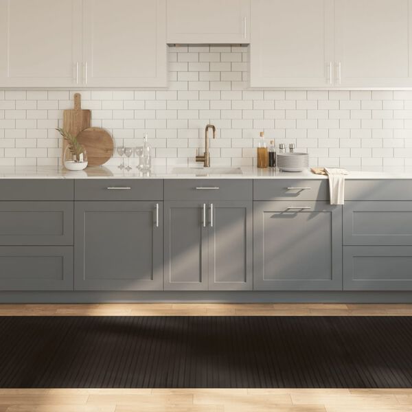 vidaXL Covor dreptunghiular, maro &icirc;nchis, 100x500 cm, bambus