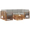 vidaXL Seturi de canapele cu pernă 7 pcs Gri natural și deschis