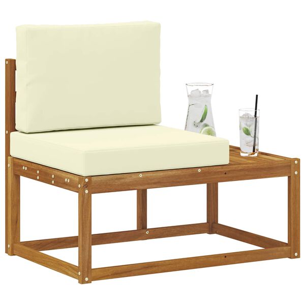 vidaXL Canapea de exterior cu pernă natural 91 x 63 x 73 cm