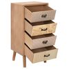vidaXL Dulap lateral cu 4 sertare, maro, 34,5 x 30 x 74,5 cm, MDF